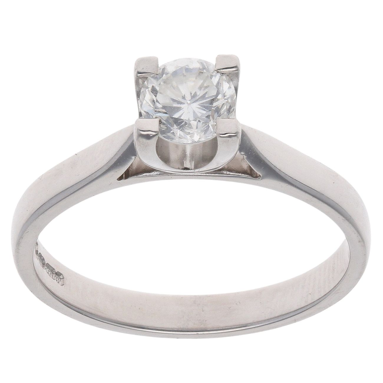 18ct White Gold 0.50ct Brilliant Cut Diamond Solitaire Ring