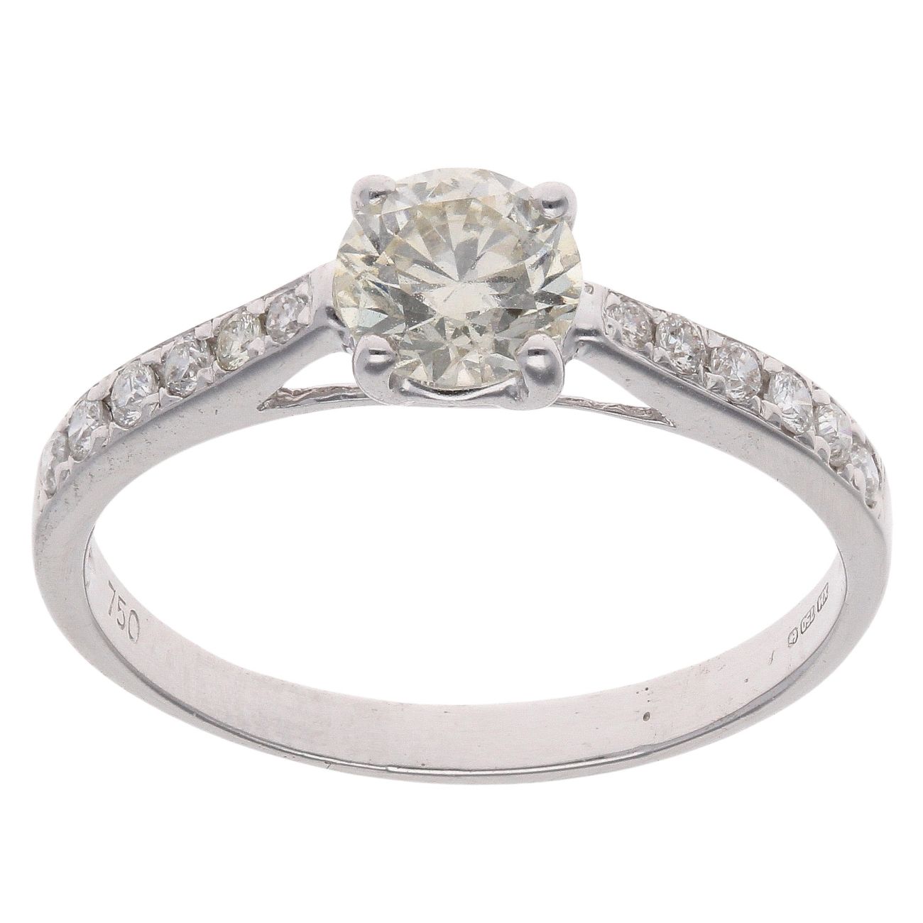 18ct White Gold 1.00ct Brilliant Cut Diamond Solitaire Ring