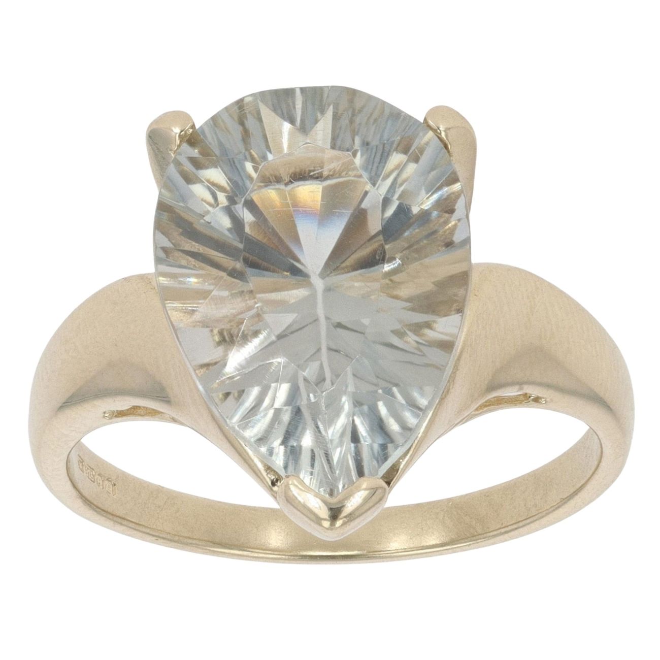 9ct Yellow Gold Prasiolite Single Stone Ring