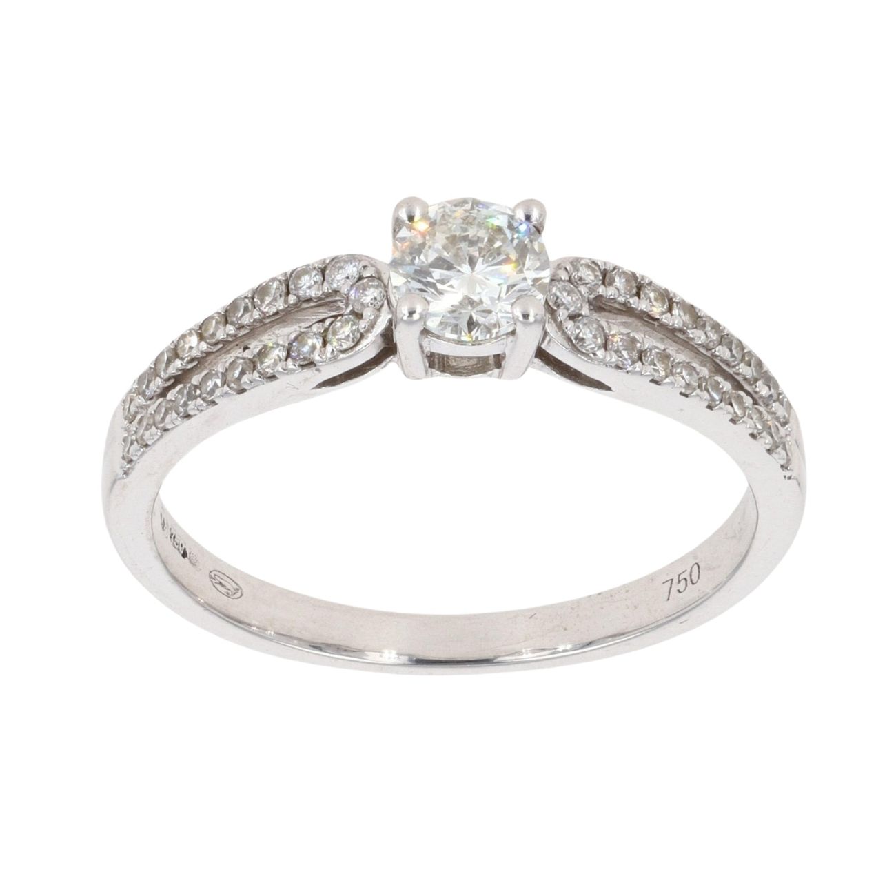 18ct White Gold 0.50ct Brilliant Cut Diamond Solitaire Ring