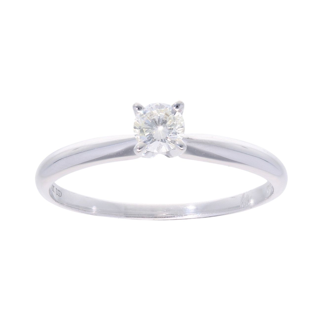 14ct White Gold 0.25ct Solitaire Diamond Ring