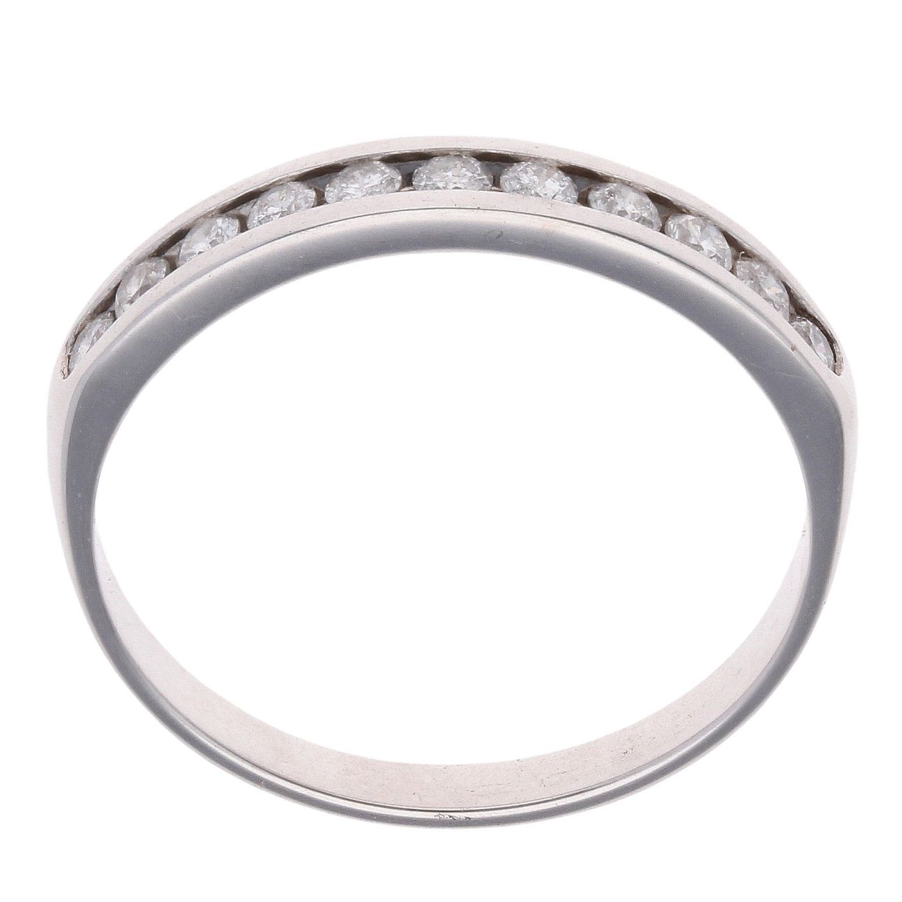 9ct White Gold 0.25ct Brilliant Cut Diamond Half Eternity Ring