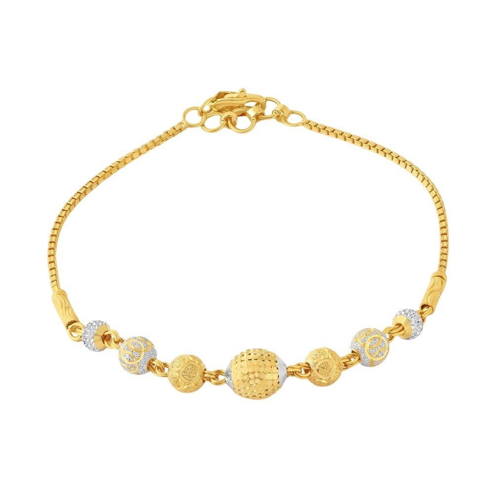 22ct Yellow Gold Designer Bead Bracelet