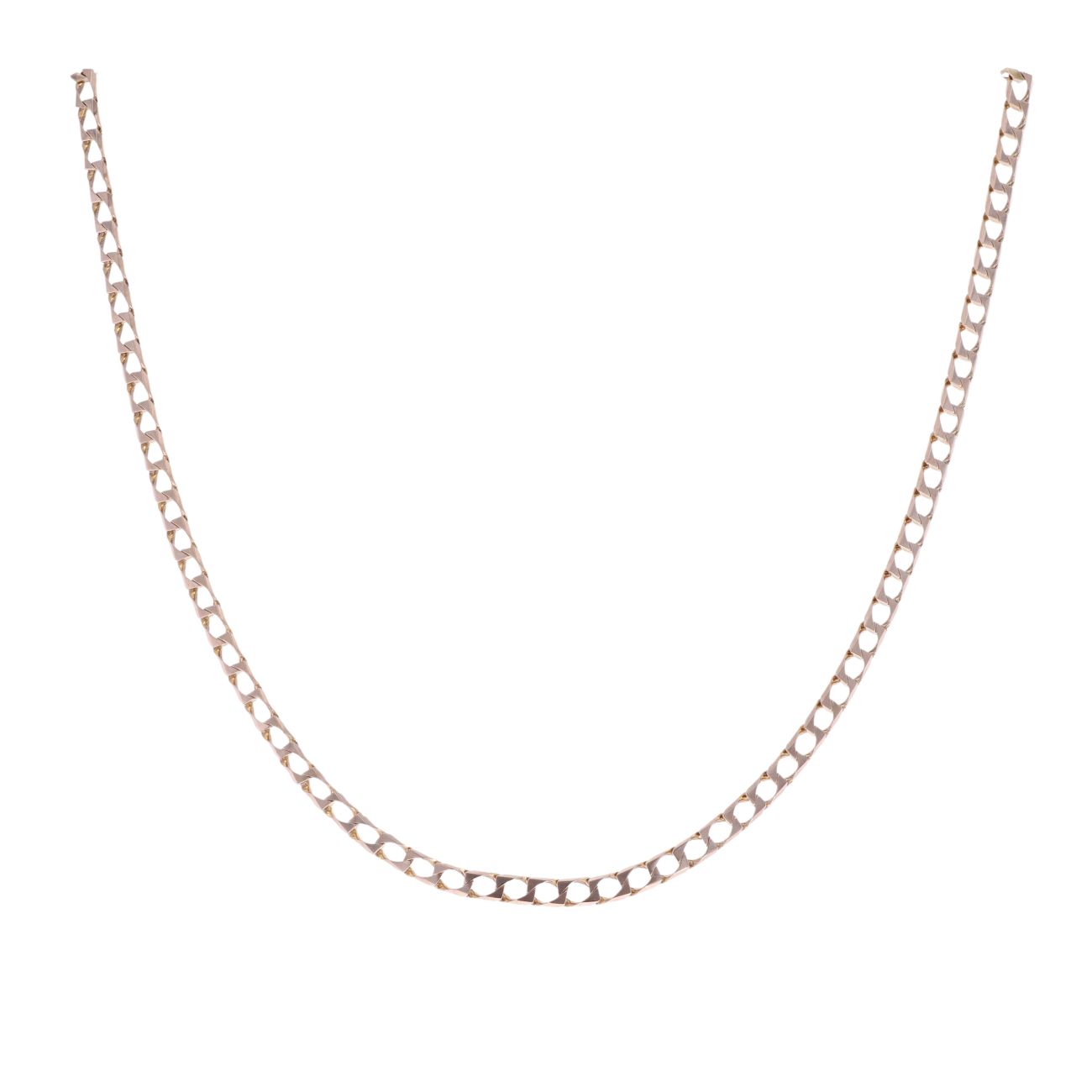 9ct Yellow Gold Square Curb Chain 22"