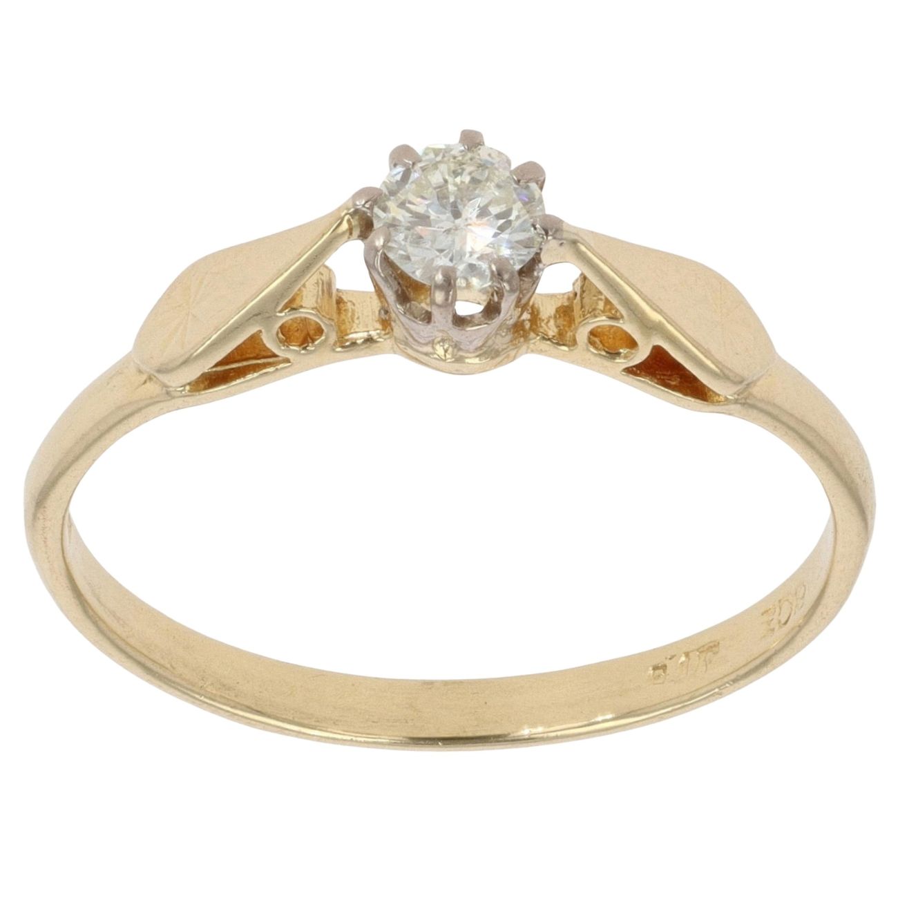 18ct Yellow Gold 0.20ct Diamond Solitaire Ring