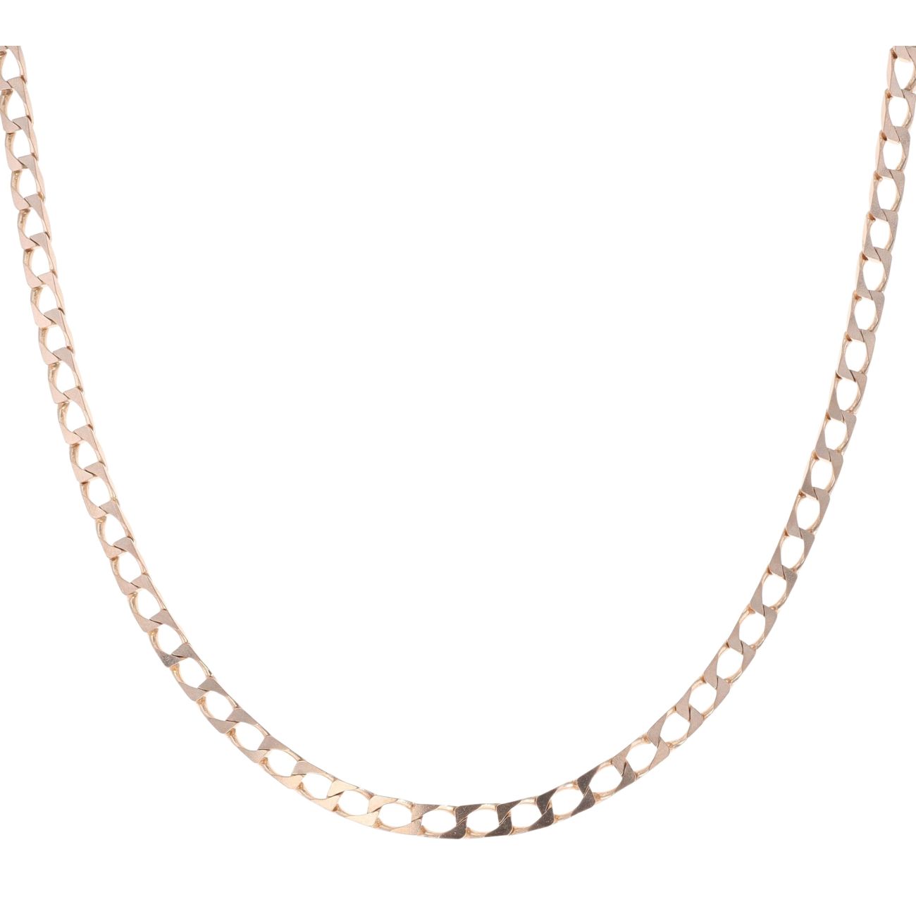 9ct Yellow Gold Square Curb Chain 18"
