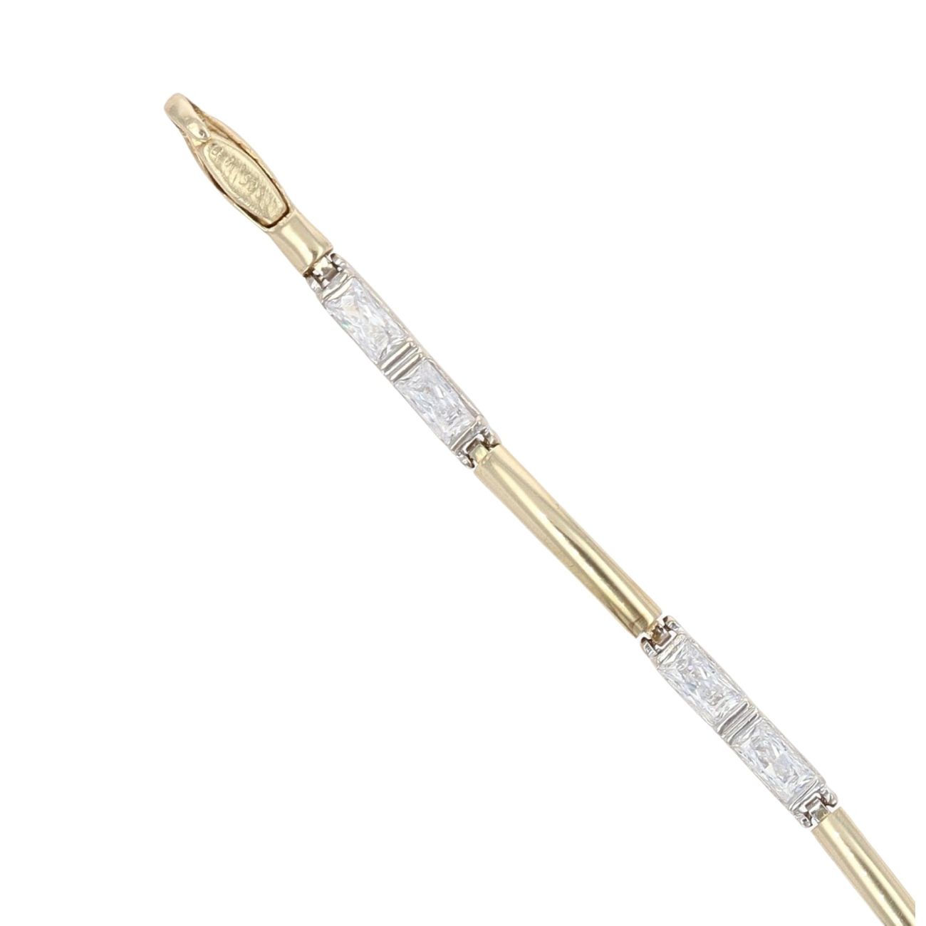 9ct Yellow Gold Cubic Zirconia Bracelet 7"