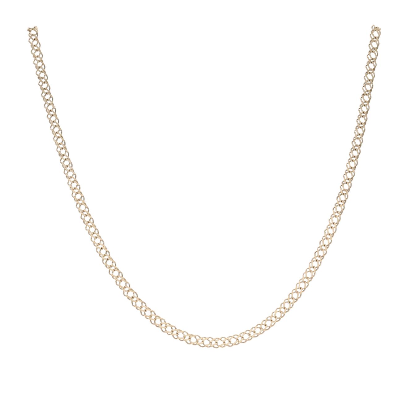 9ct Yellow Gold Double Curb Chain 18"