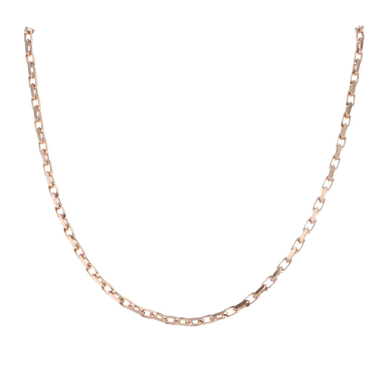 9ct Yellow Gold Square Belcher Chain 20"