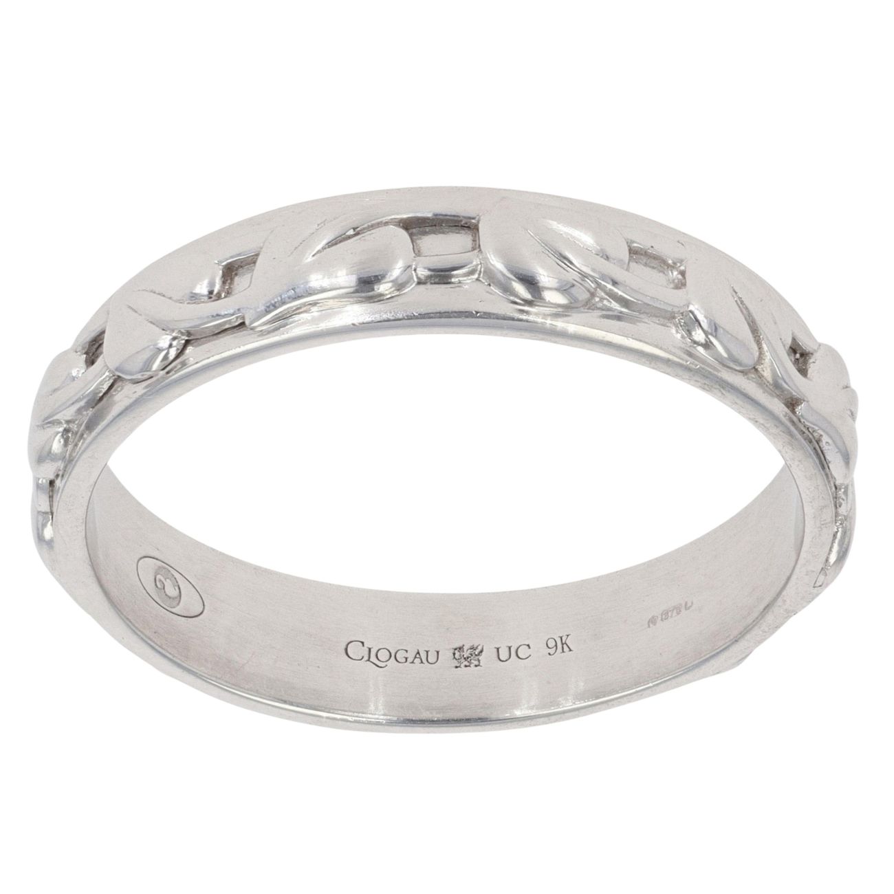 9ct White Gold Clogau Vine Of Life Cariad Band