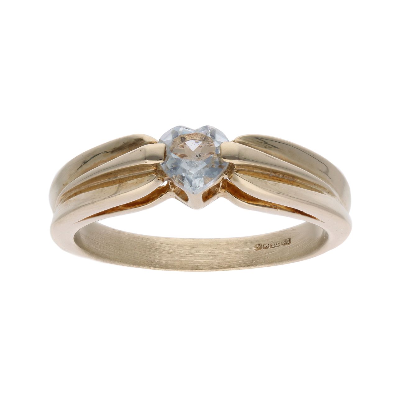 9ct Yellow Gold Cubic Zirconia Heart Ring