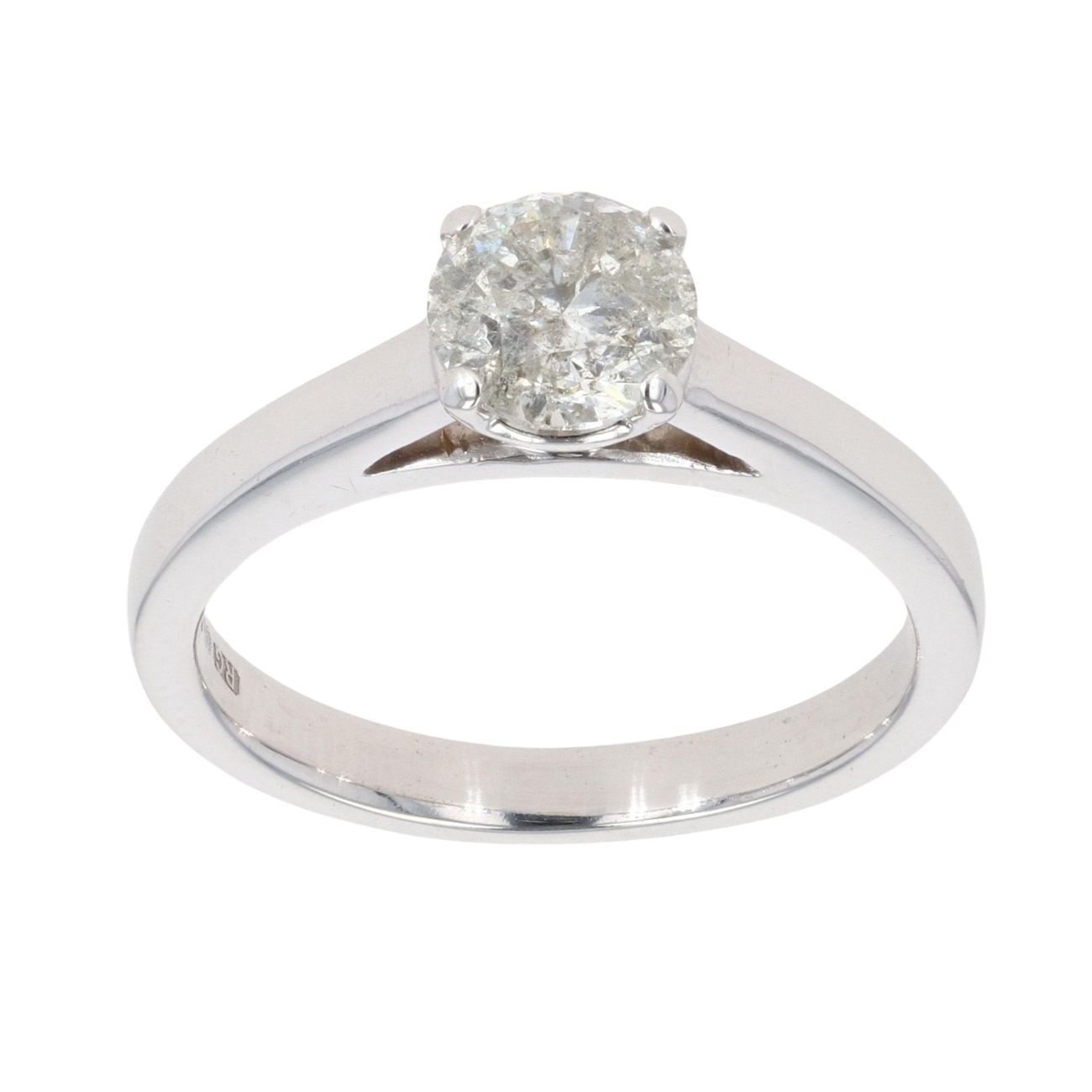 18ct White Gold 0.66ct Brilliant Cut Diamond Solitaire Ring
