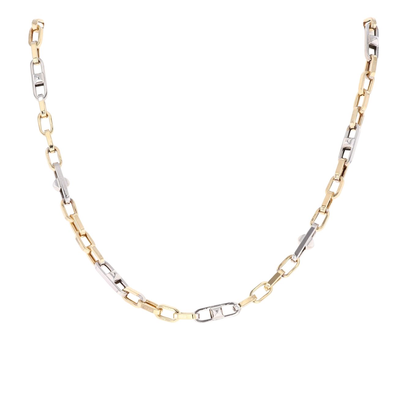 14ct Yellow And White Gold Fancy Chain 26"