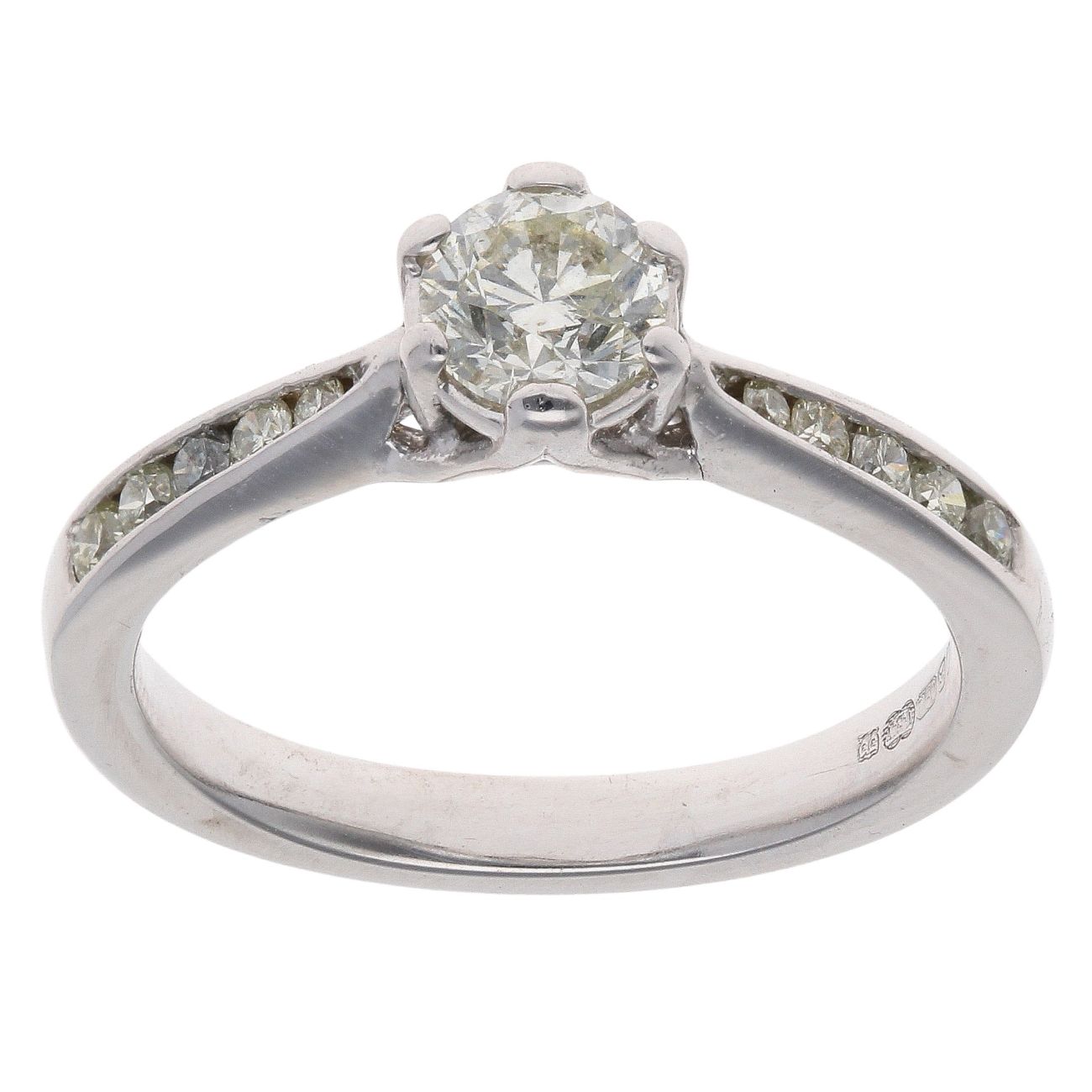 18ct White Gold 0.65ct Brilliant Cut Diamond Solitaire Ring