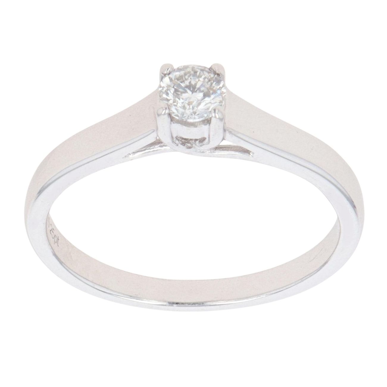 18ct White Gold 0.25ct Brilliant Cut Diamond Solitaire Ring