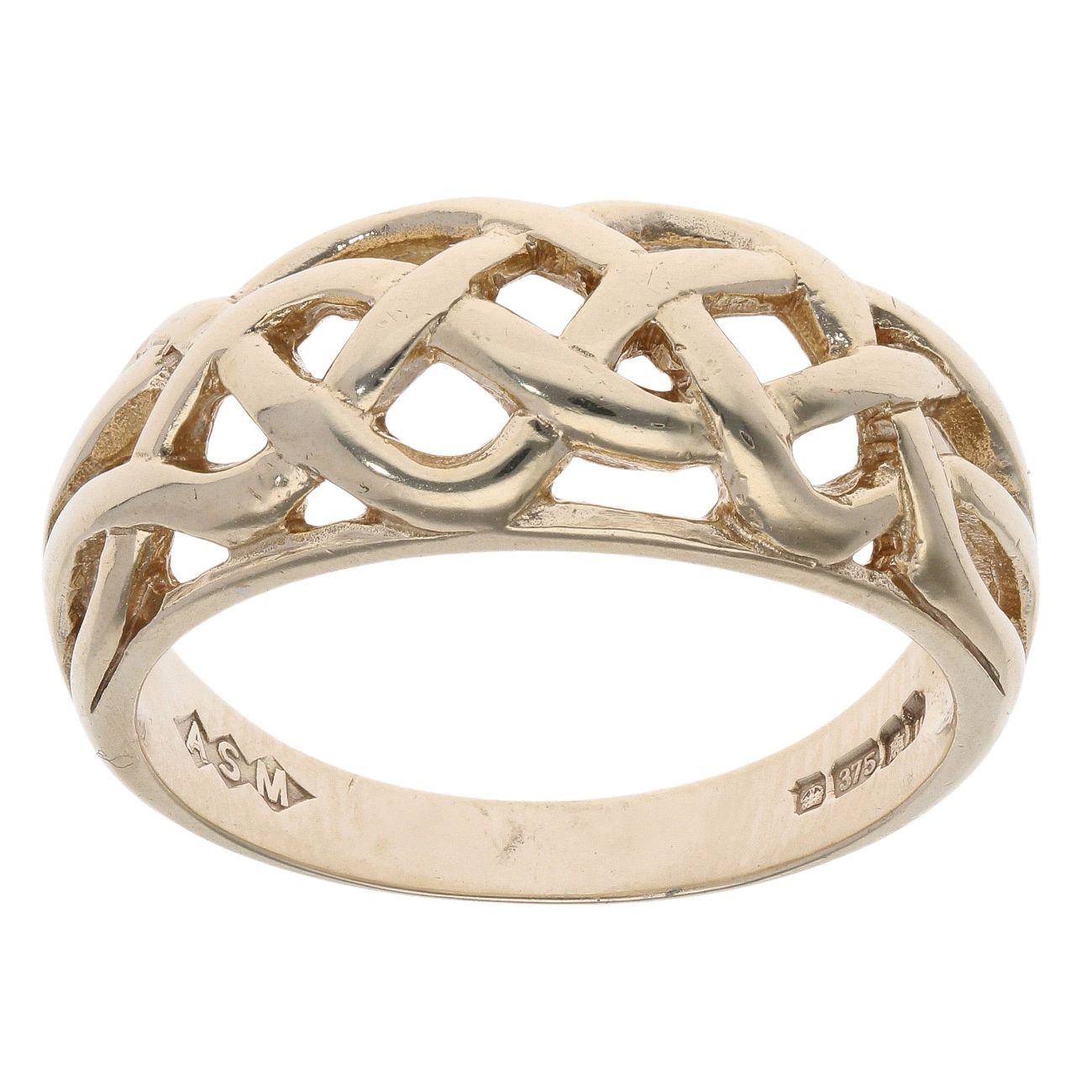 9ct Yellow Gold Patterned Celtic Ring