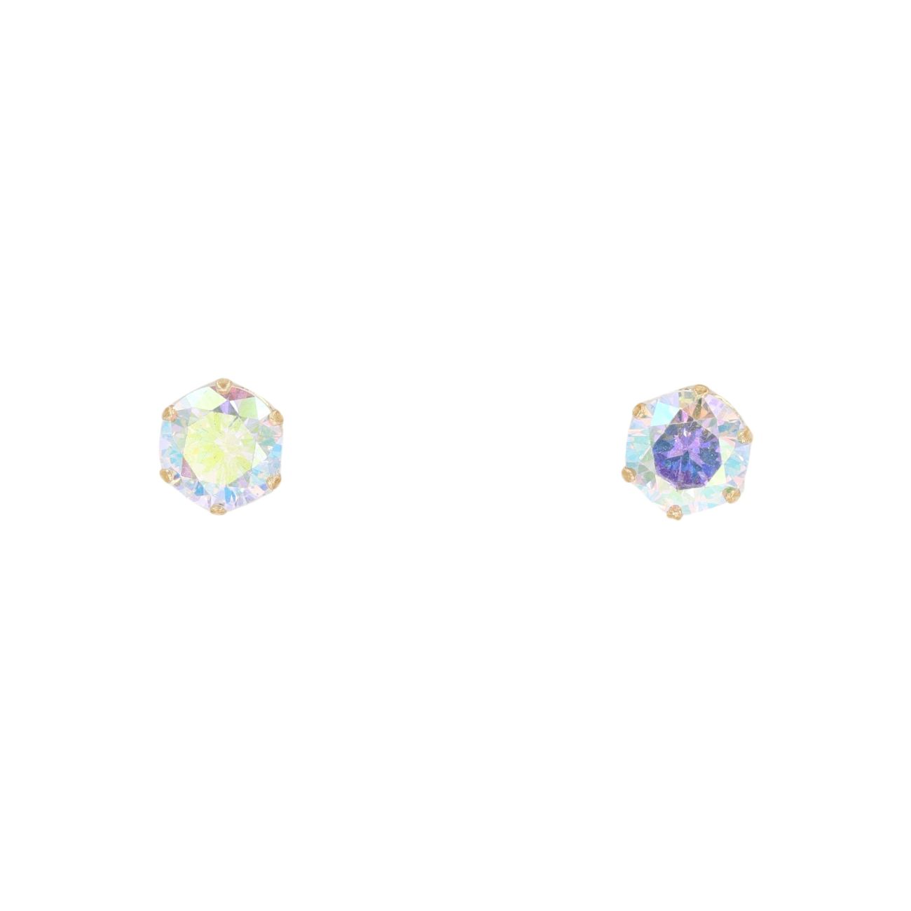 9ct Yellow Gold Cubic Zirconia Stud Earrings