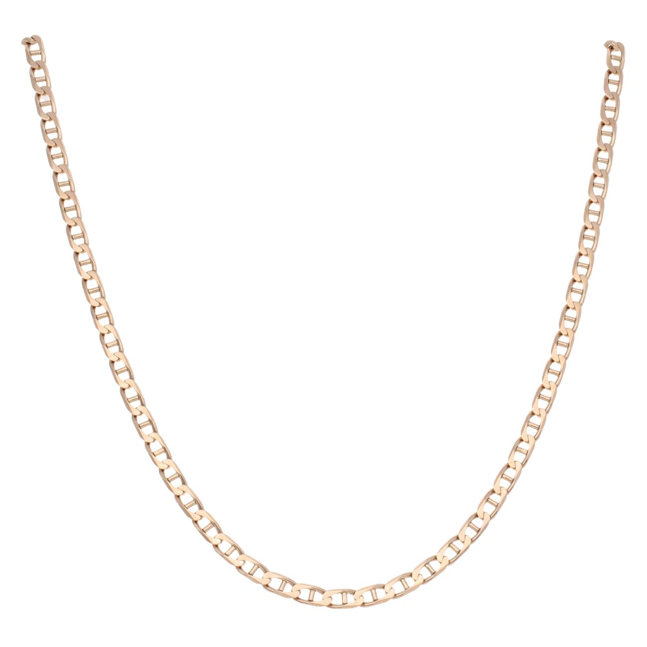 9ct Yellow Gold Flat Mariner Chain 20"