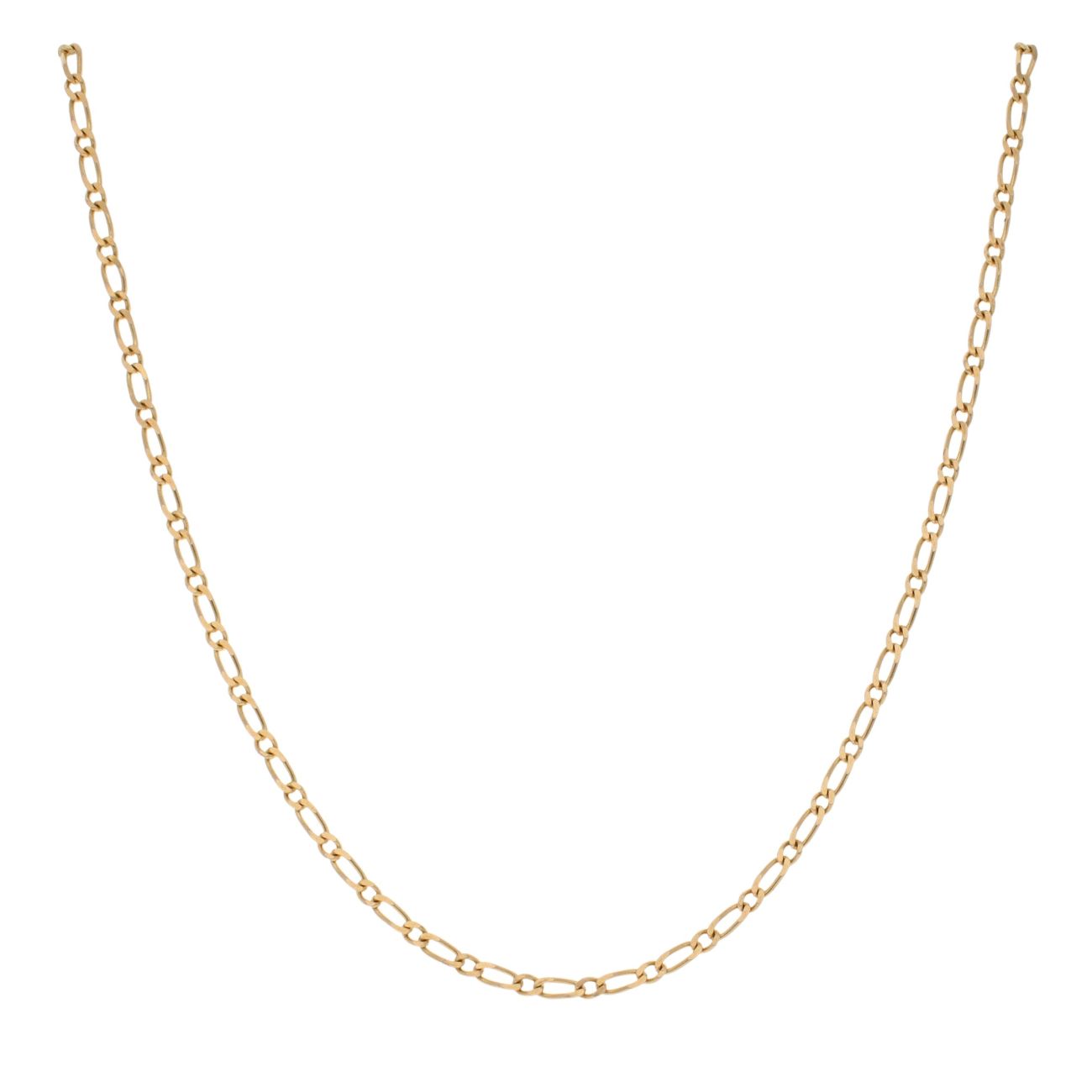 9ct Yellow Gold Oval and Round Links Chain 20"