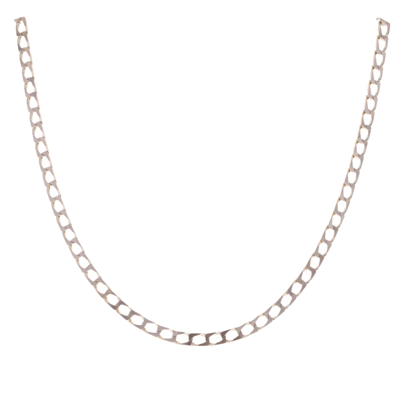 9ct Yellow Gold Square Curb Chain 18"