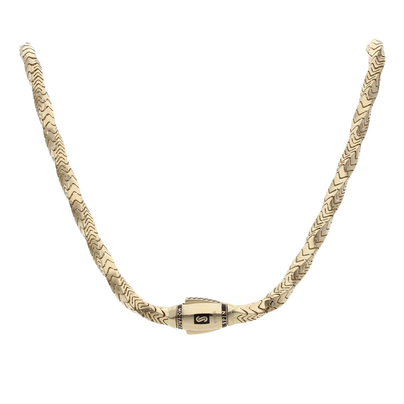 14ct Yellow Gold Monaco Spin Plain Lock Twist Chain 20"