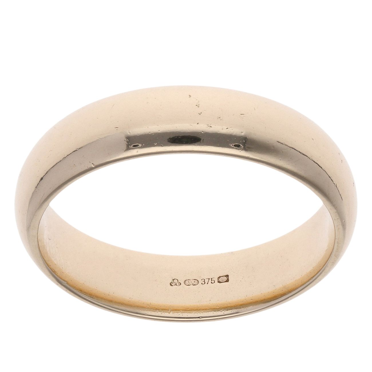 9ct Yellow Gold Court Wedding Band 5mm