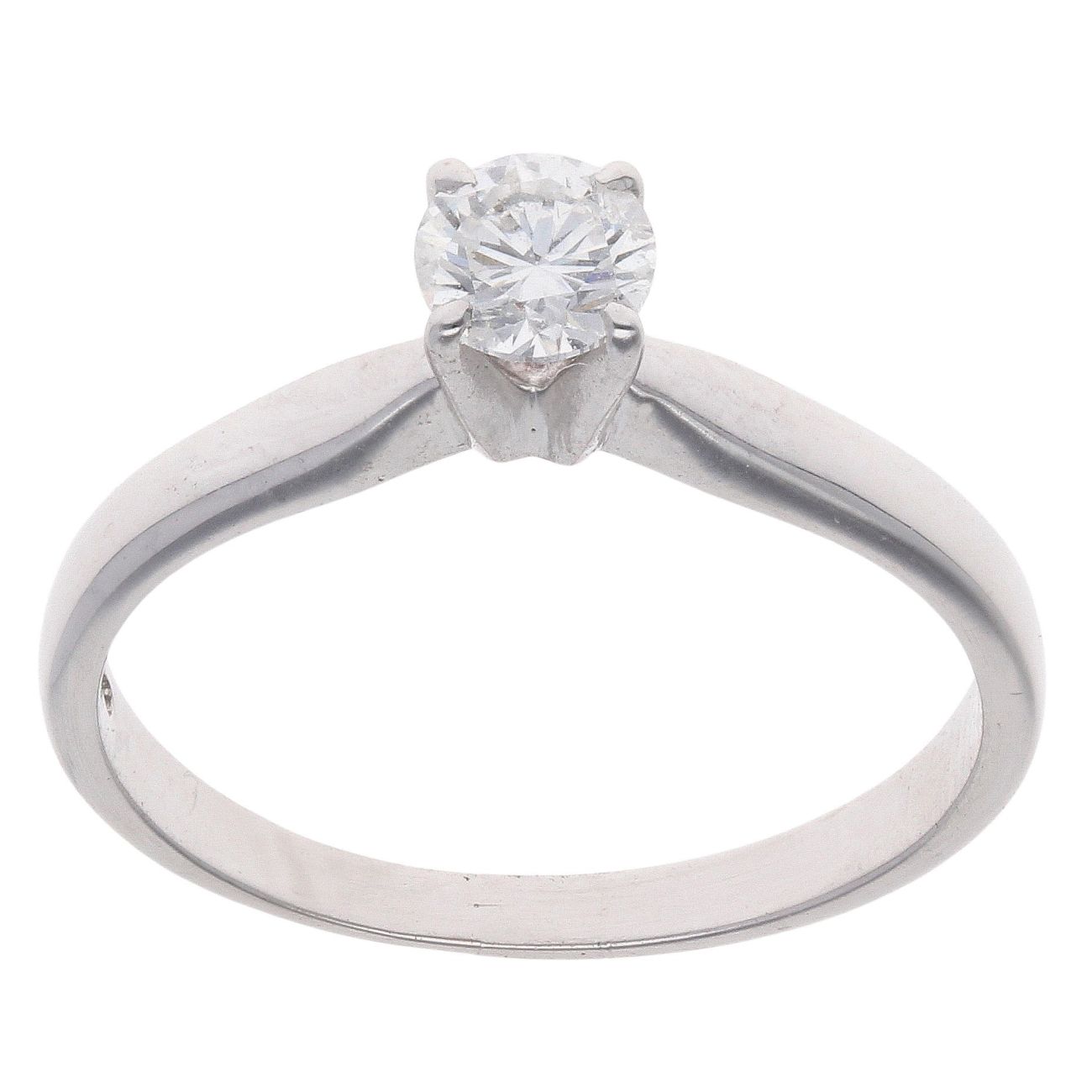 18ct White Gold 0.30ct Brilliant Cut Diamond Solitaire Ring