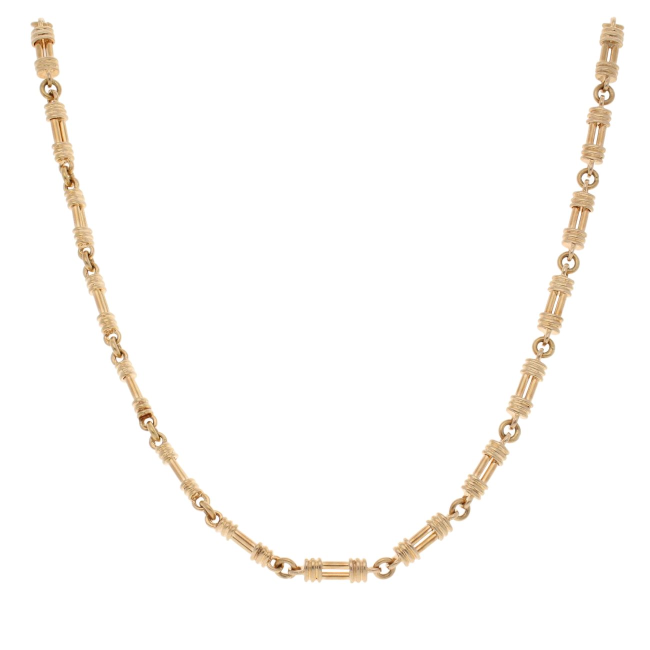 9ct Yellow Gold Barrel Link Chain 28"