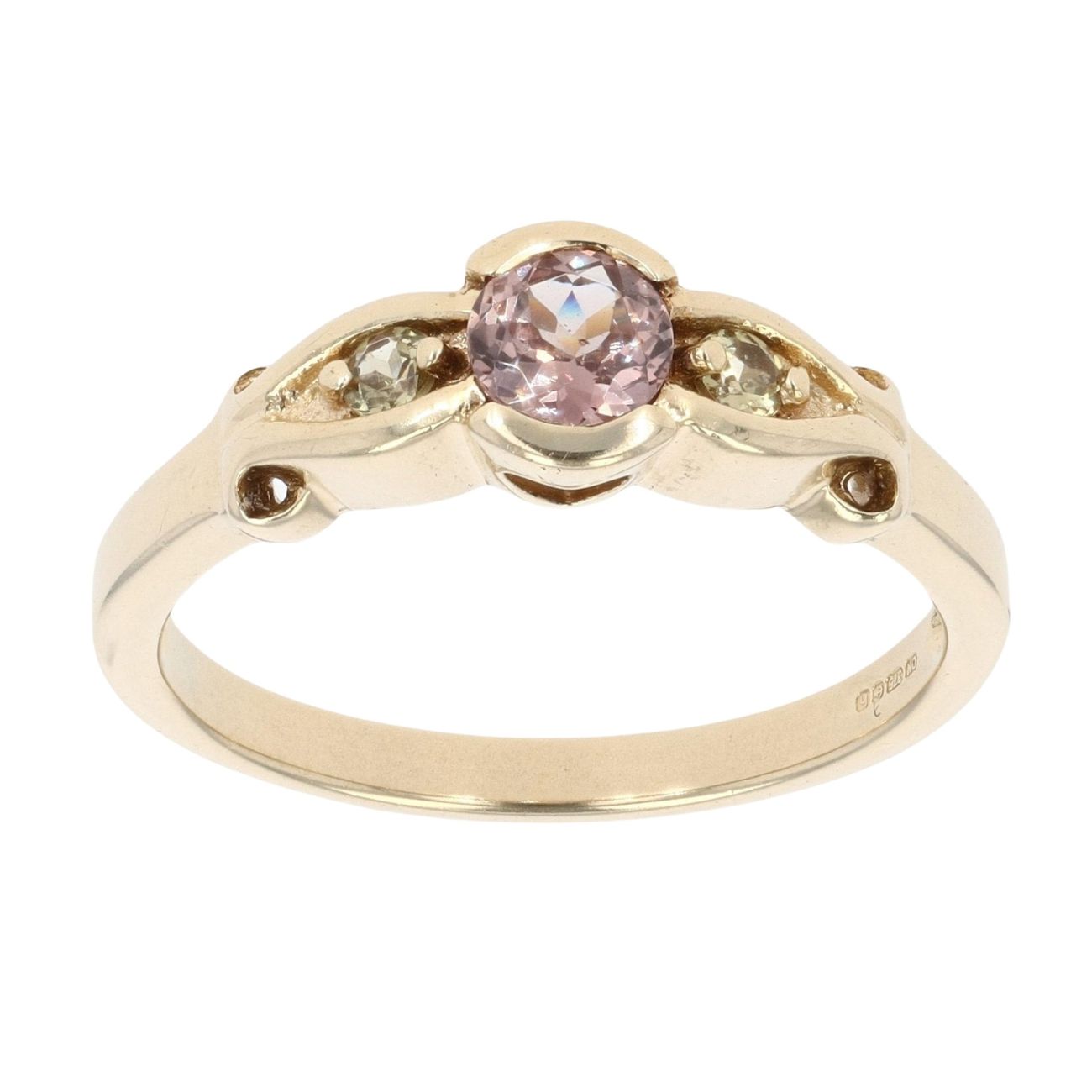 9ct Yellow Gold Amethyst And Peridot Ring