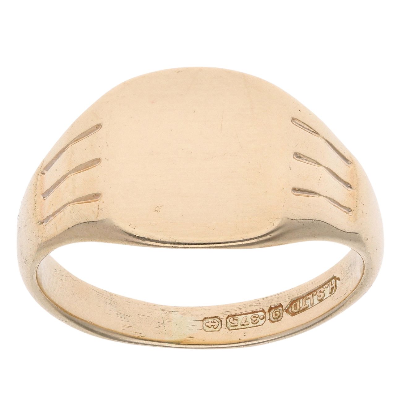 9ct Yellow Gold Patterned Signet Ring