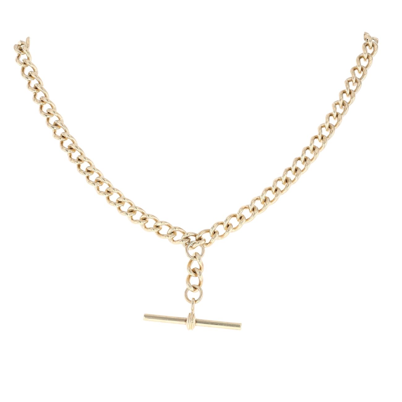 9ct Yellow Gold Albert T-Bar Chain 20"