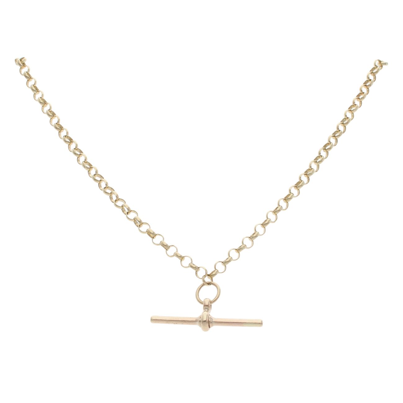 9ct Yellow Gold Belcher T-Bar Chain 20"