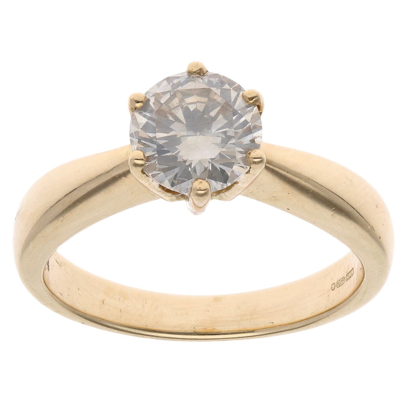 18ct Yellow Gold 1.08ct Diamond Solitaire Ring