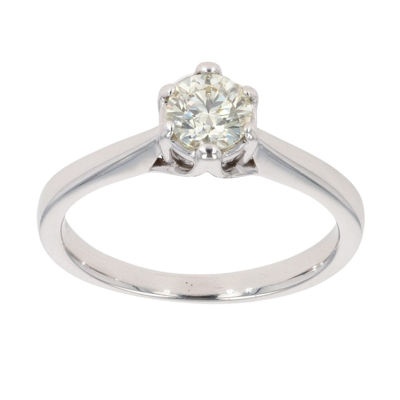 18ct White Gold 0.50ct Brilliant Cut Diamond Solitaire Ring