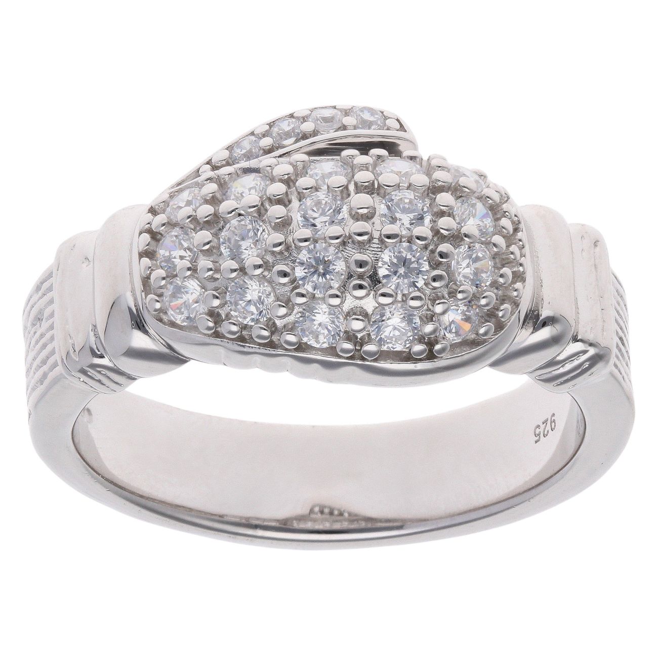 Silver Cubic Zirconia Boxing Glove Ring By Icesia
