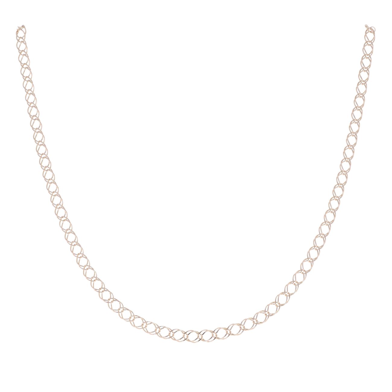 9ct Yellow Gold Double Curb Chain 16"