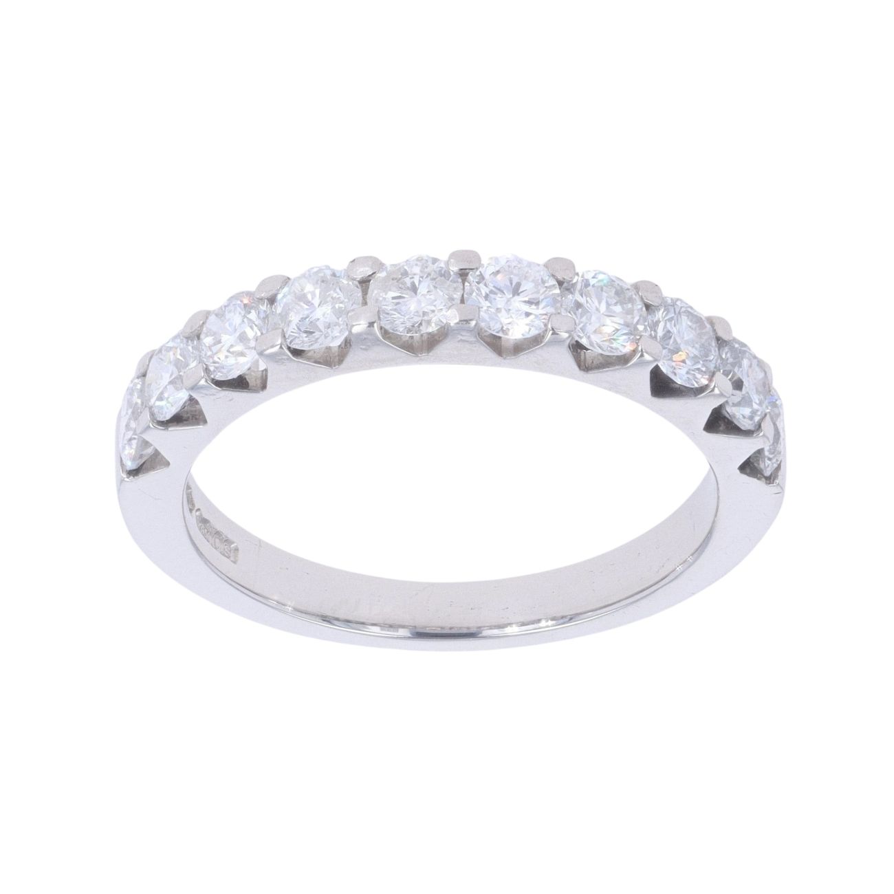 Platinum 1.14ct Diamond Half Eternity Ring
