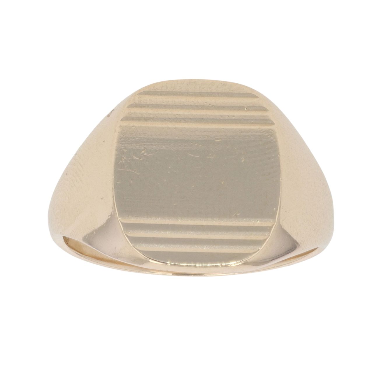 9ct Yellow Gold Patterned Signet Ring