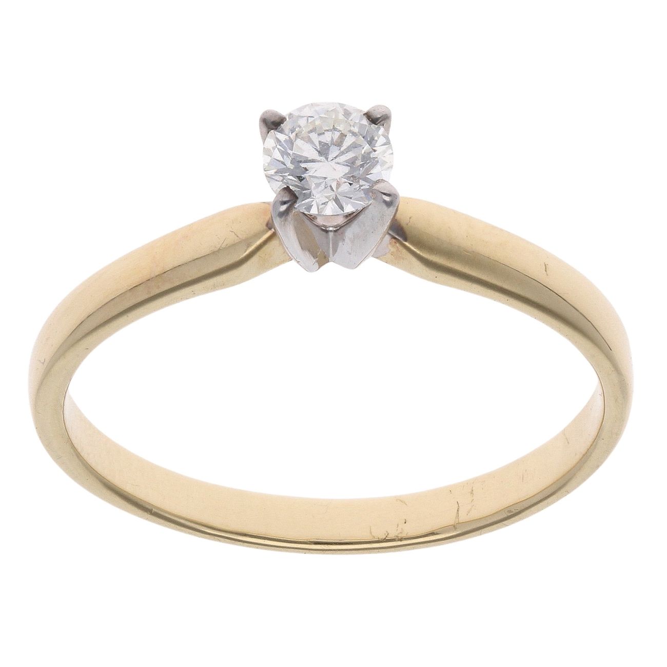 18ct Yellow Gold 0.30ct Brilliant Cut Diamond Solitaire Ring