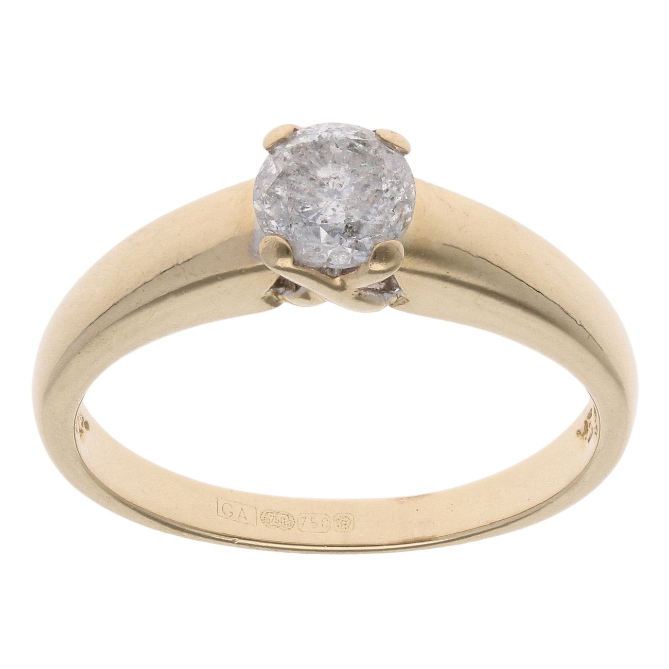 18ct Yellow Gold 0.50ct Diamond Solitaire Ring