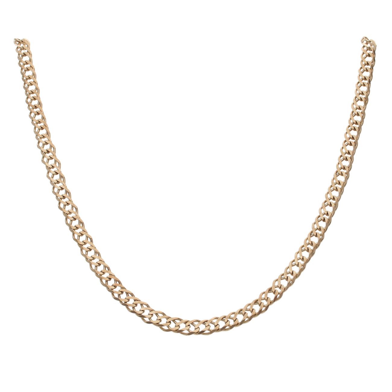 9ct Yellow Gold Double Curb Chain 24"