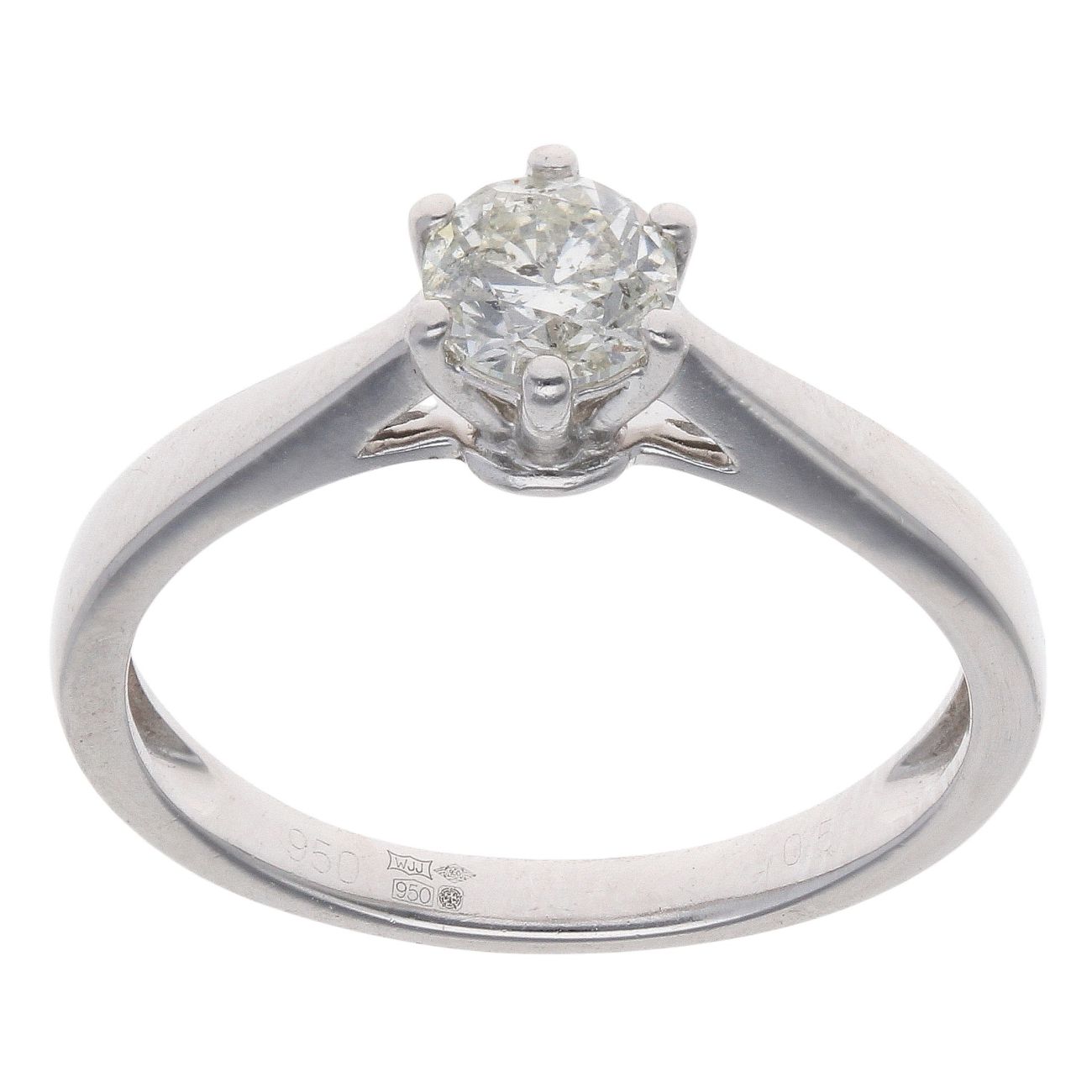 Platinum 0.50ct Brilliant Cut Diamond Solitaire Ring