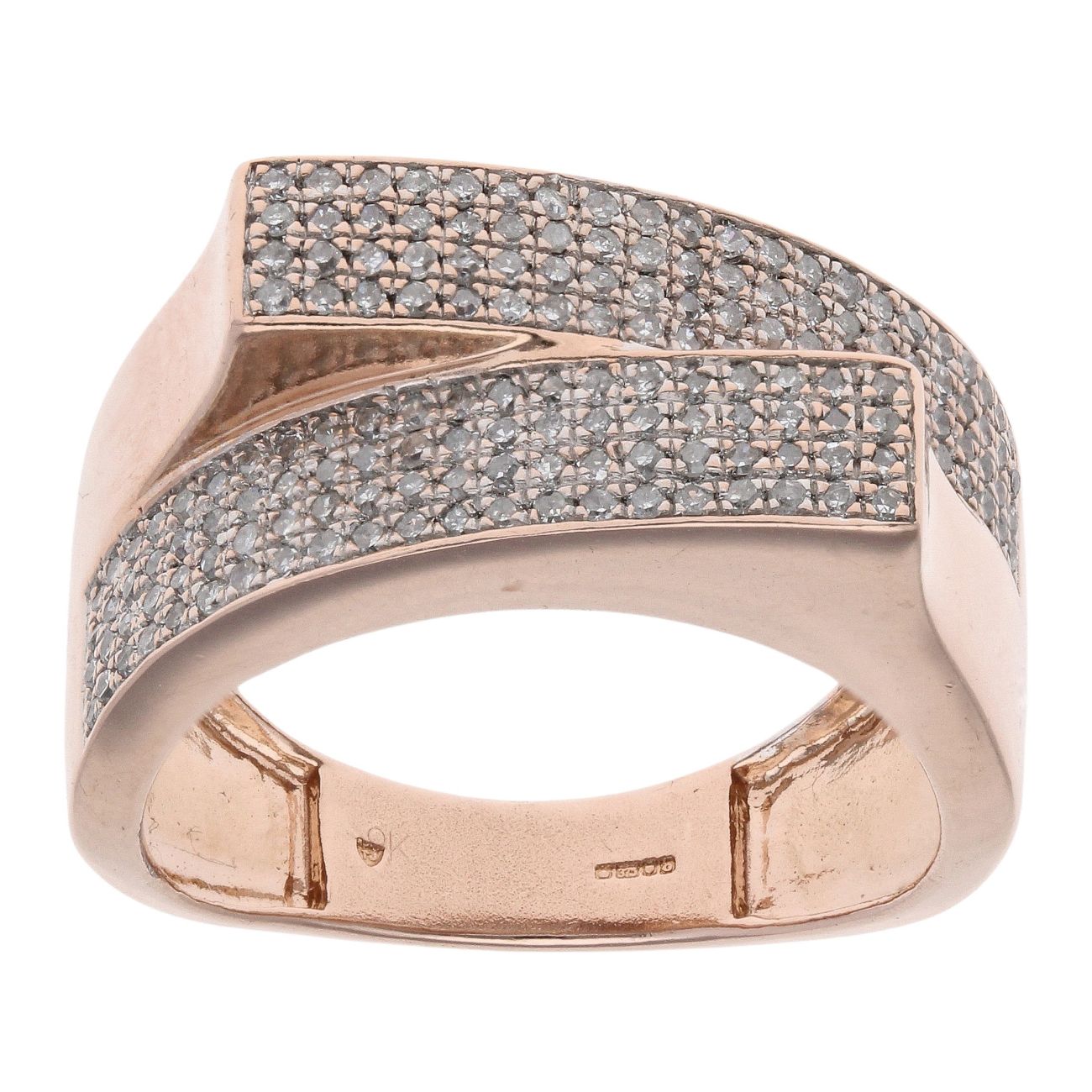 9ct Rose Gold 0.80ct Diamond Fancy Diamond Ring