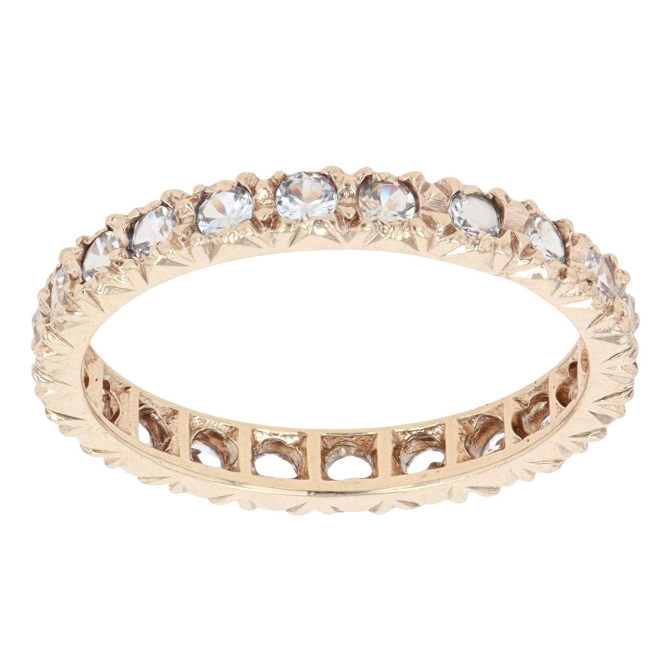 9ct Yellow Gold Cubic Zirconia Full Eternity Ring