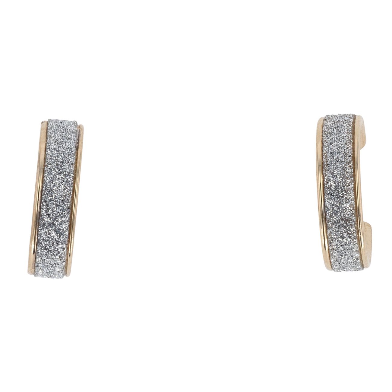 9ct Yellow Gold Moon Dust Hoop Earrings