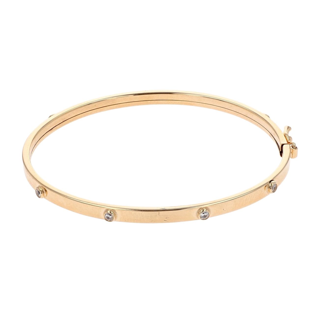 Childrens 9ct Yellow Gold Cubic Zirconia Bangle
