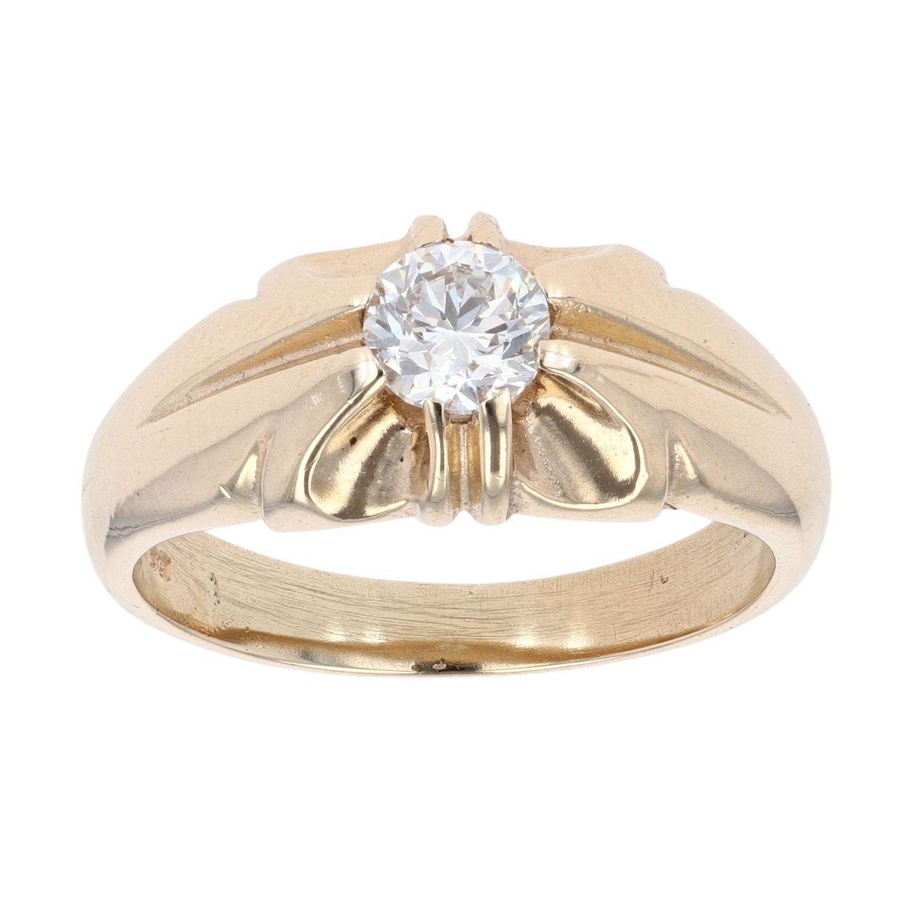 9ct Yellow Gold 0.50ct Diamond Signet Ring