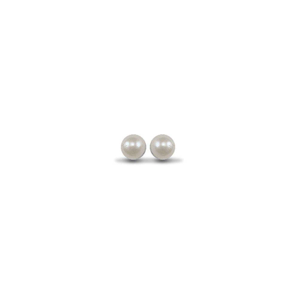 Mint Of London 925 Silver 4-5Mm Cultured Freshwater Pearl Studs