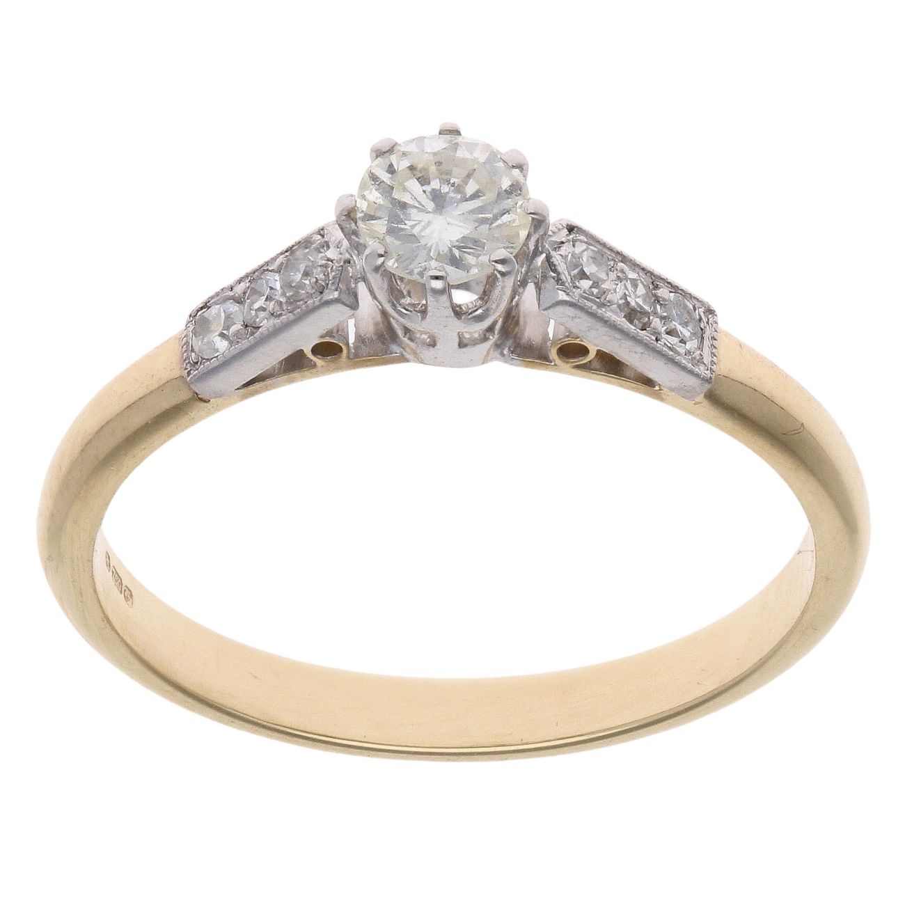 18ct Yellow Gold 0.40ct Brilliant Cut Diamond Solitaire Ring