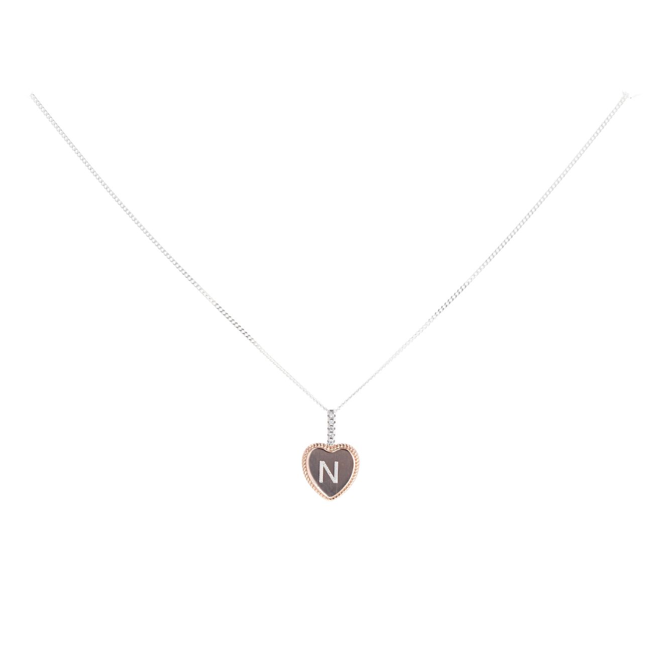 Rose Gold Plated Sterling Silver Personalised Initial Necklace